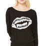 NO ENERGY VAMPIRES ALLOWED LONG SLEEVE OFF SHOULDER TEE